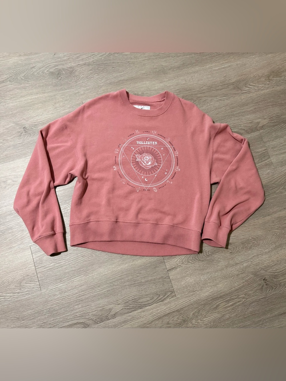 Hollister Pink Crewneck Sweatshirt ex small